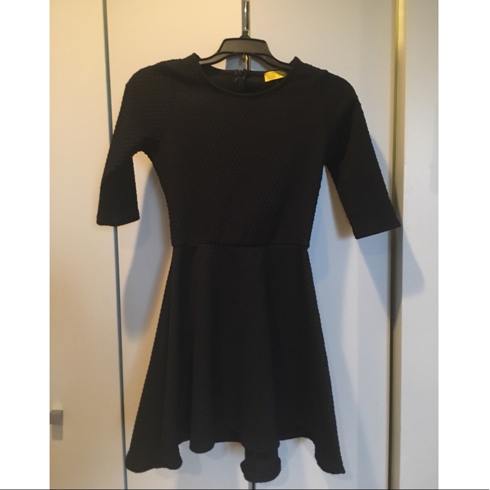 Black three quarter length dress